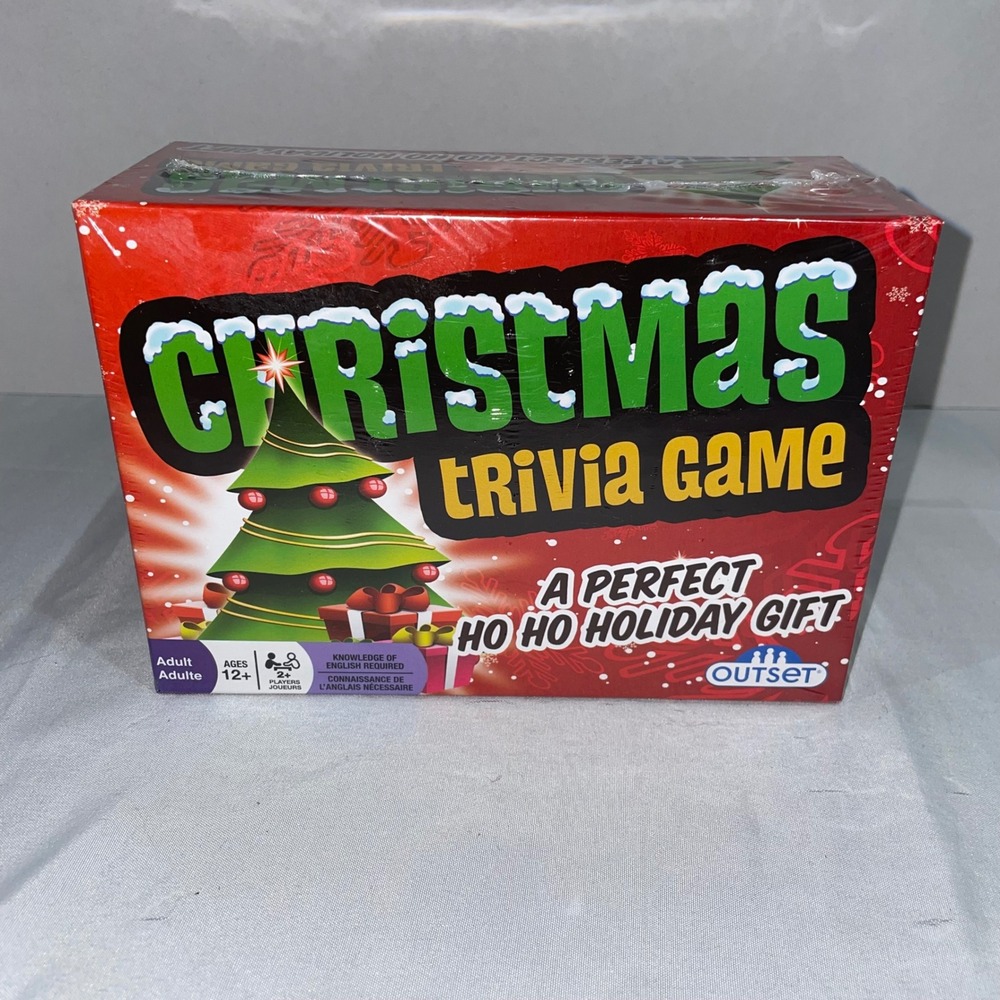 Outset Christmas Trivia Game 220 Cards Holiday Traditions Carols Sealed New